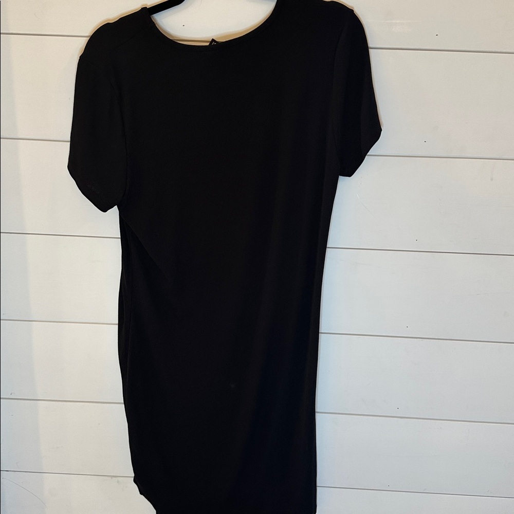 H&M Divided Black Ruched Dress size XL EUC - Picture 4 of 4
